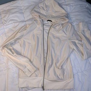 EUC White Lululemon scuba jacket  sz 8